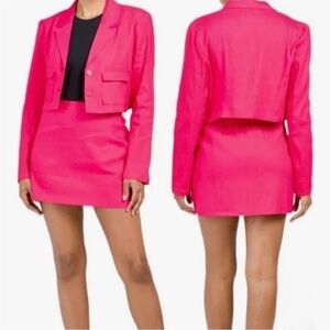 House of Harlow 1960 Pink Linen Set